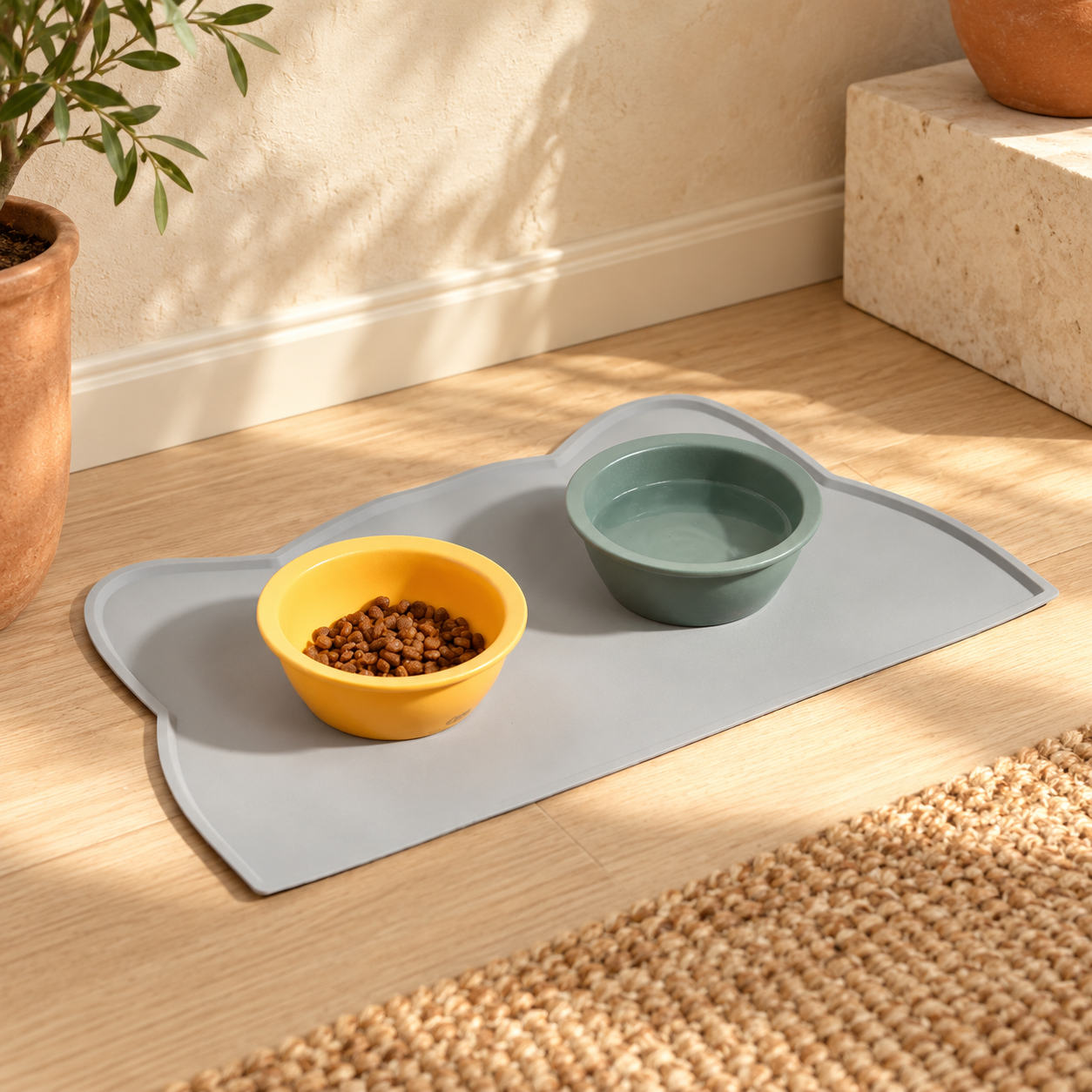 Tapis de gamelle en silicone alimentaire, imperméable