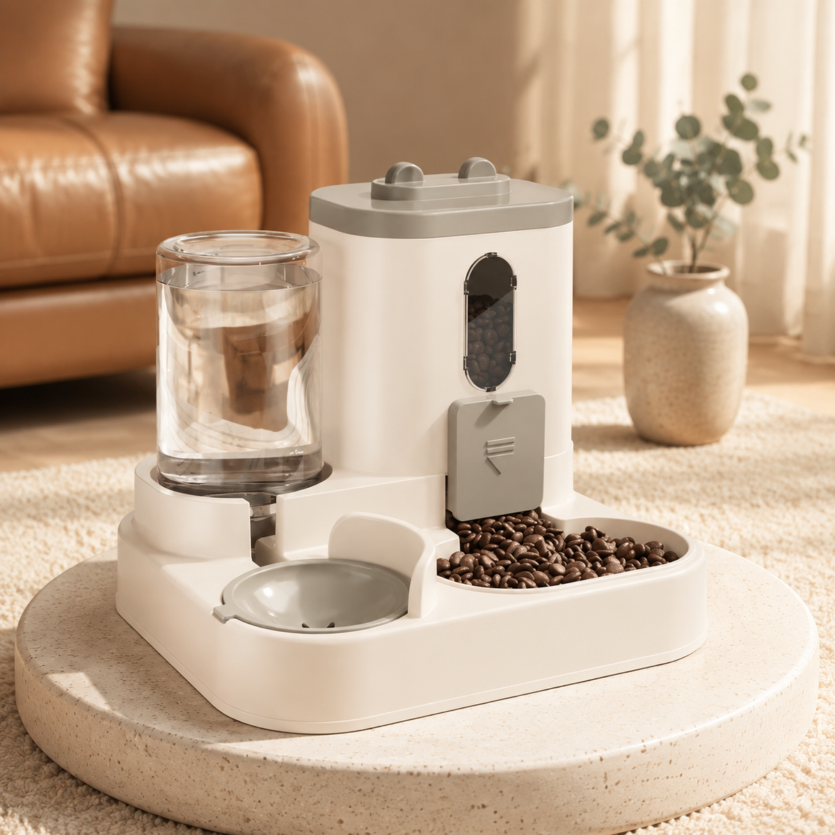 Distributeur automatique de nourriture avec fontaine à eau