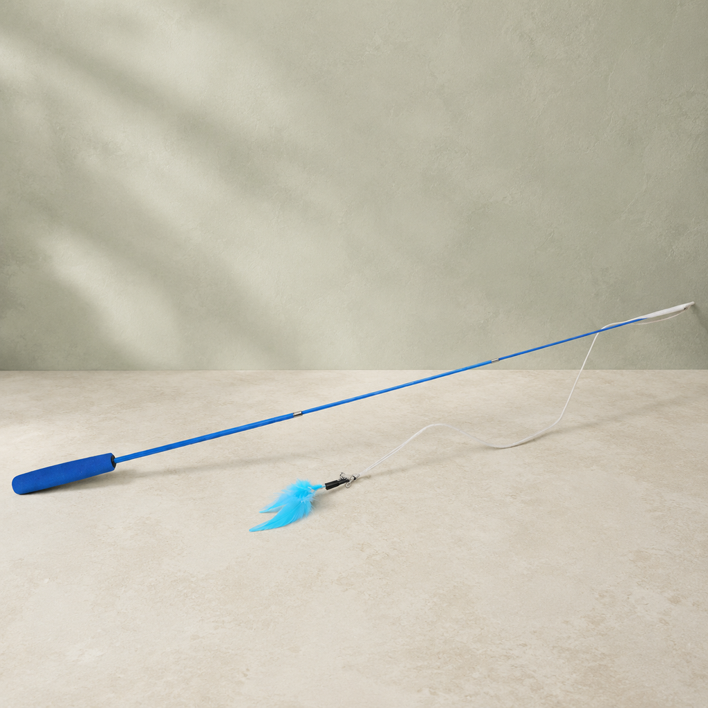 Canne à plumes interactive pour chat avec recharges