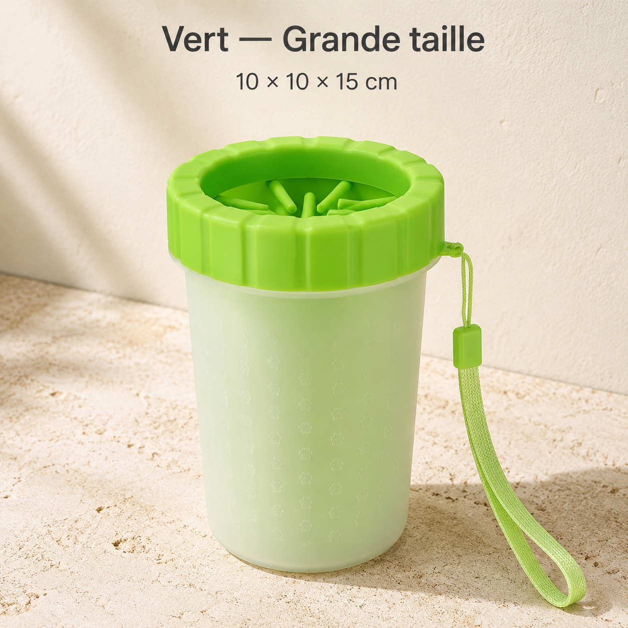 Gobelet nettoyeur de pattes en silicone pour chien et chat
