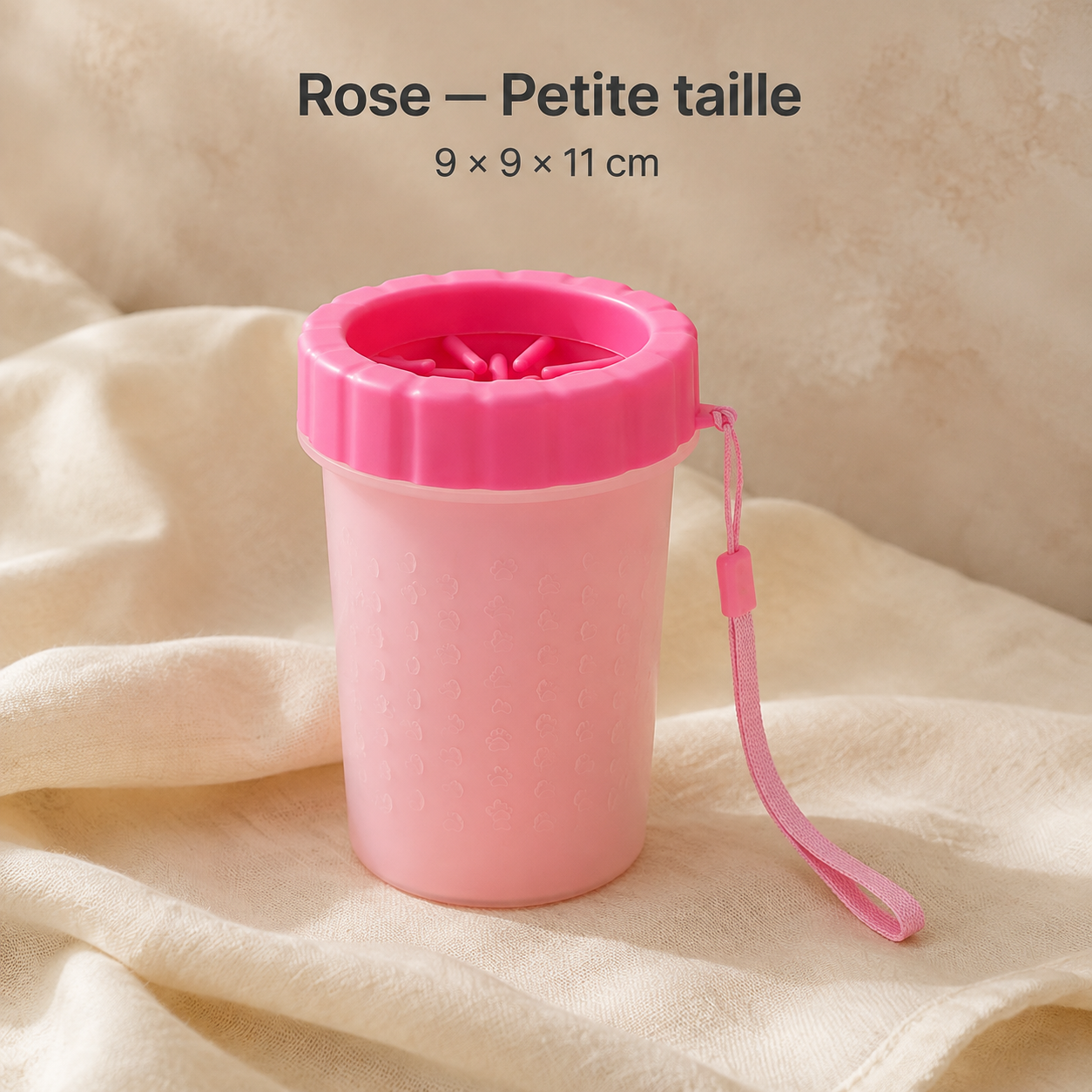 Gobelet nettoyeur de pattes en silicone pour chien et chat