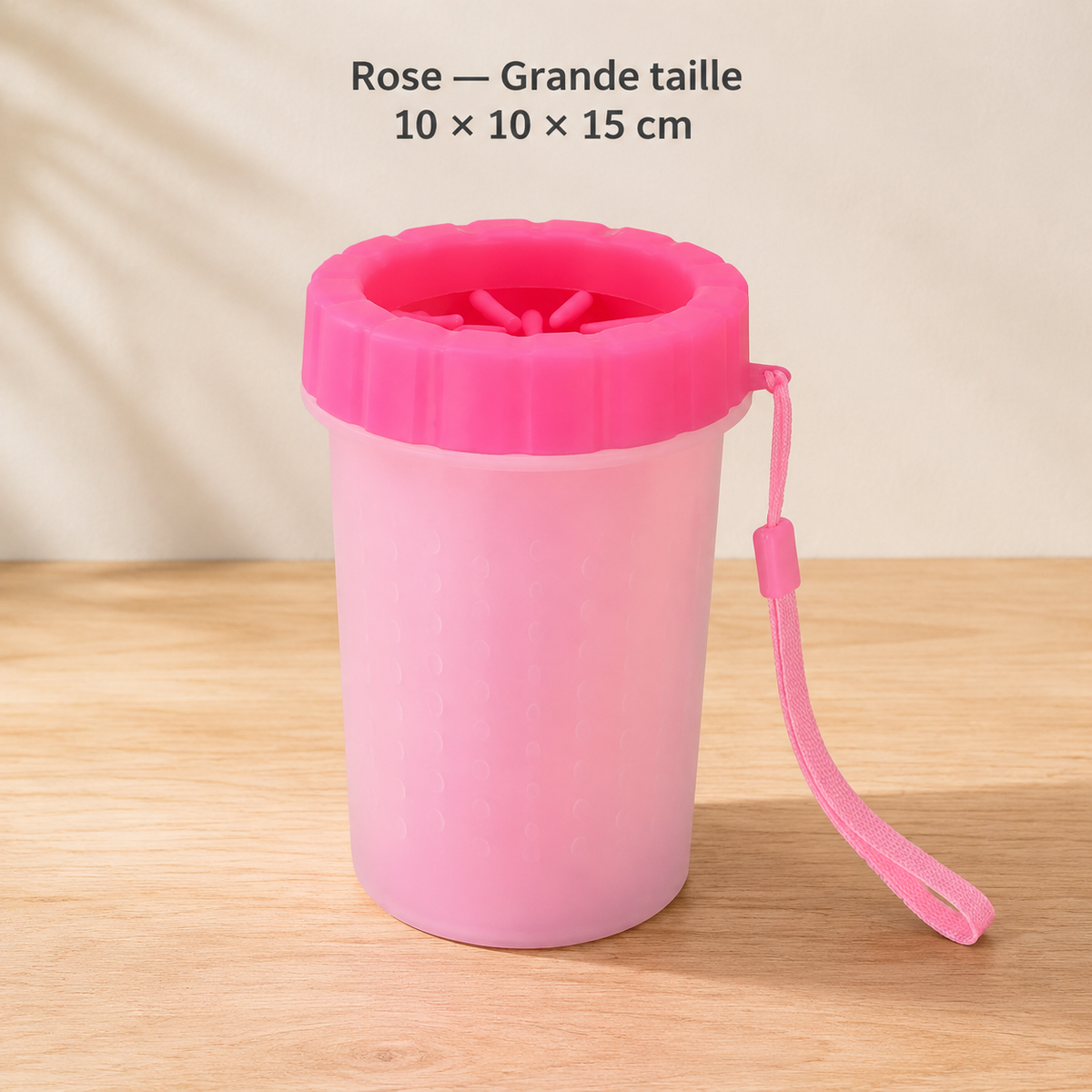 Gobelet nettoyeur de pattes en silicone pour chien et chat