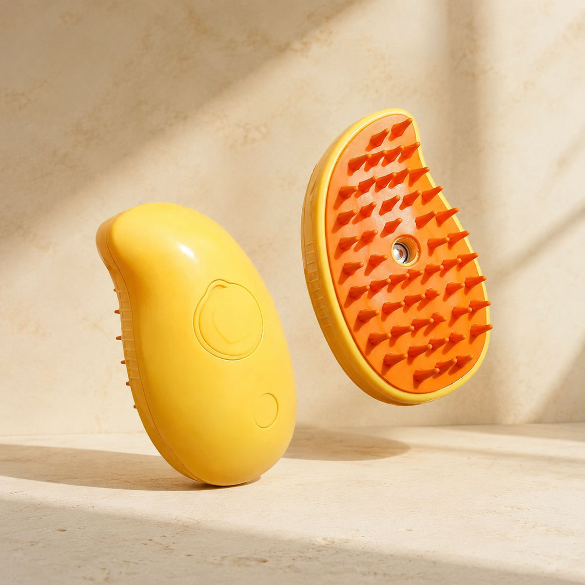Brosse vapeur 3-en-1 pour chat et chien, massage et bain