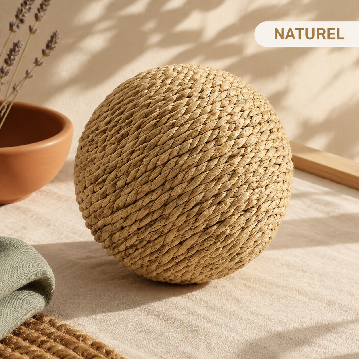 Balle à gratter en sisal pour chat - sonore