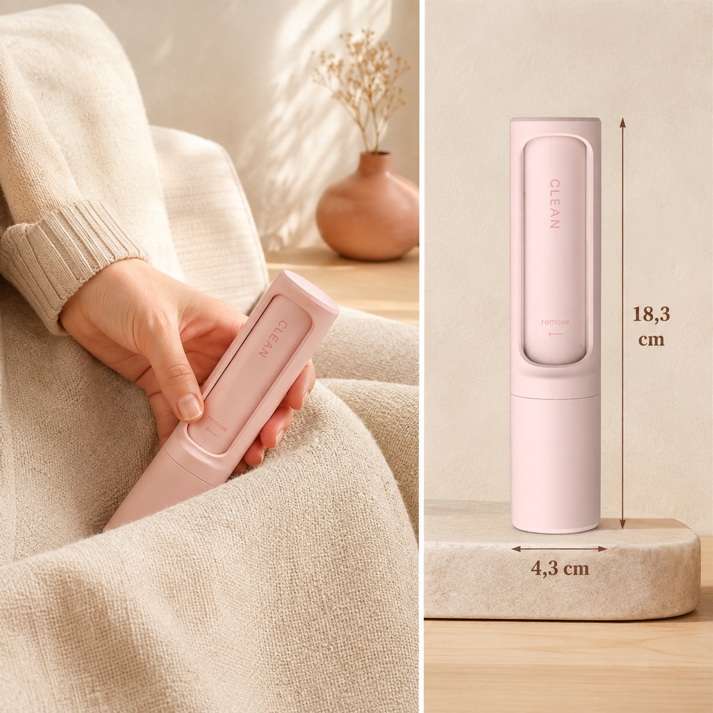Brosse réutilisable 2-en-1 anti-poils pour animaux