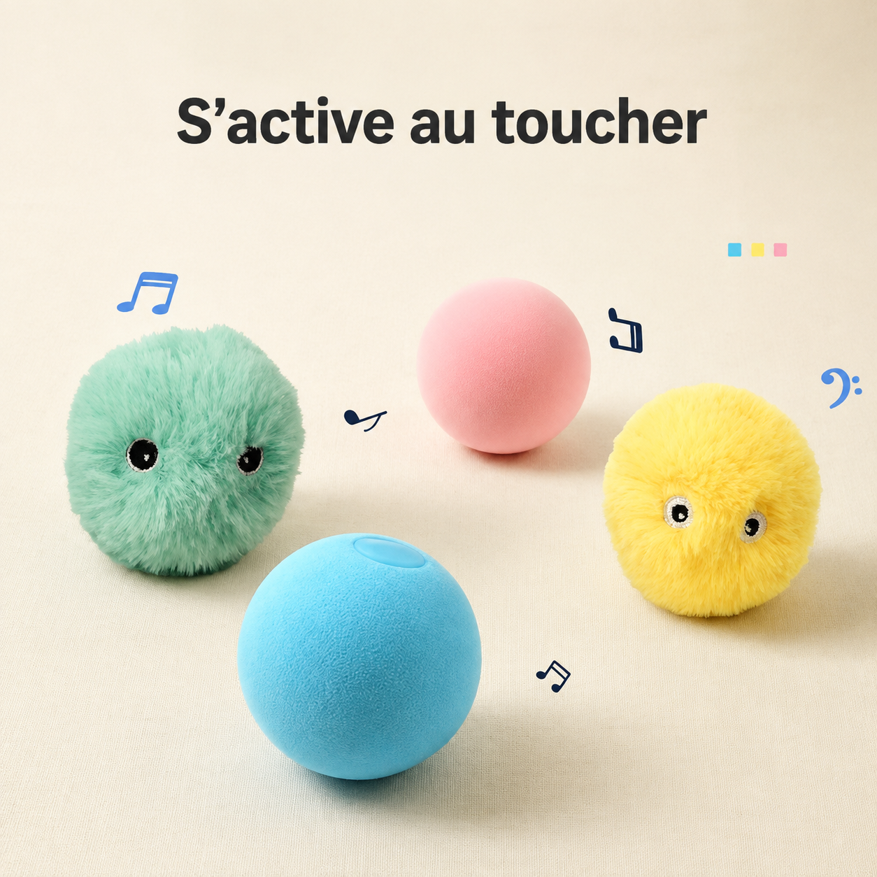 Balle interactive électrique pour chat avec herbe à chat