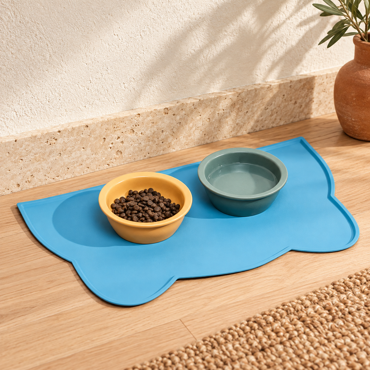 Tapis de gamelle en silicone alimentaire, imperméable