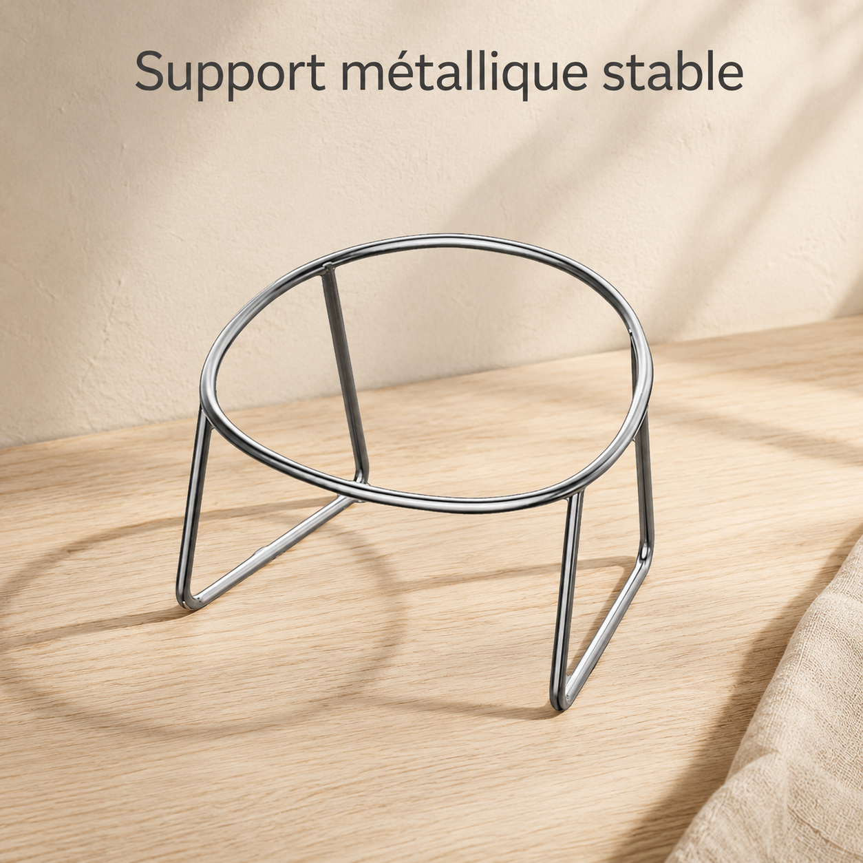 Gamelle surélevée inclinée en inox 304 pour chat