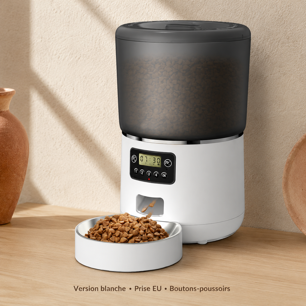 Distributeur automatique de croquettes 4L, programmable