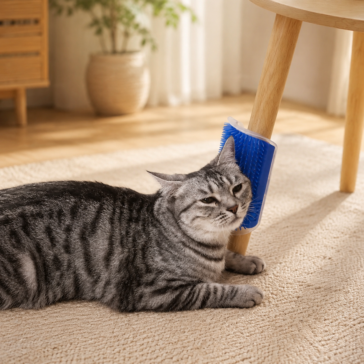 Brosse de massage murale auto-nettoyante pour chat