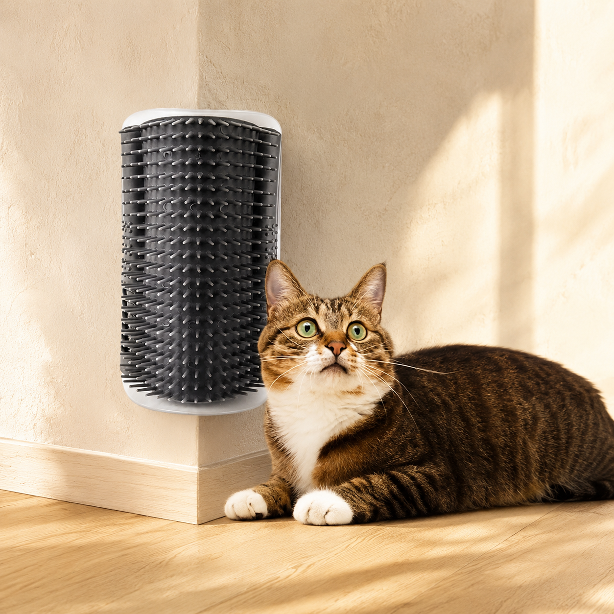 Brosse de massage murale auto-nettoyante pour chat