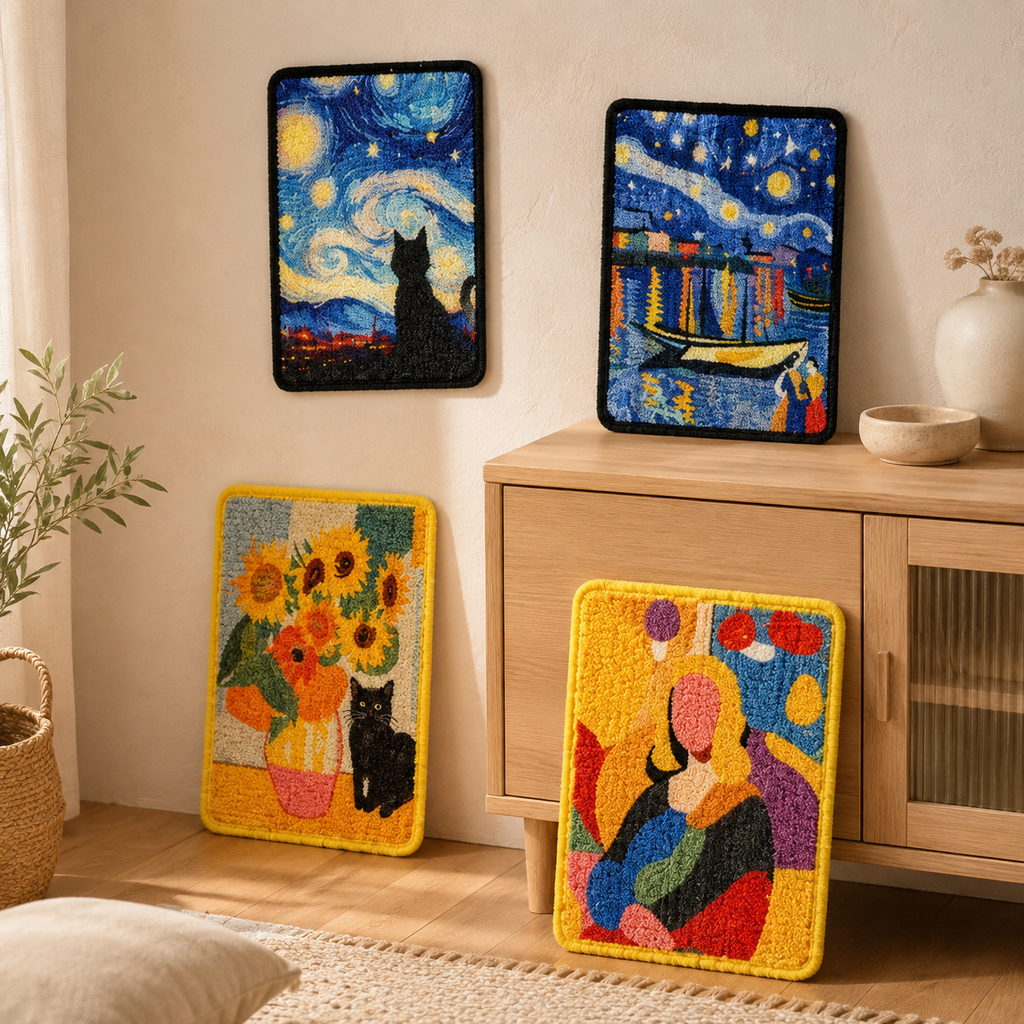 Griffoir mural en sisal naturel, gain de place
