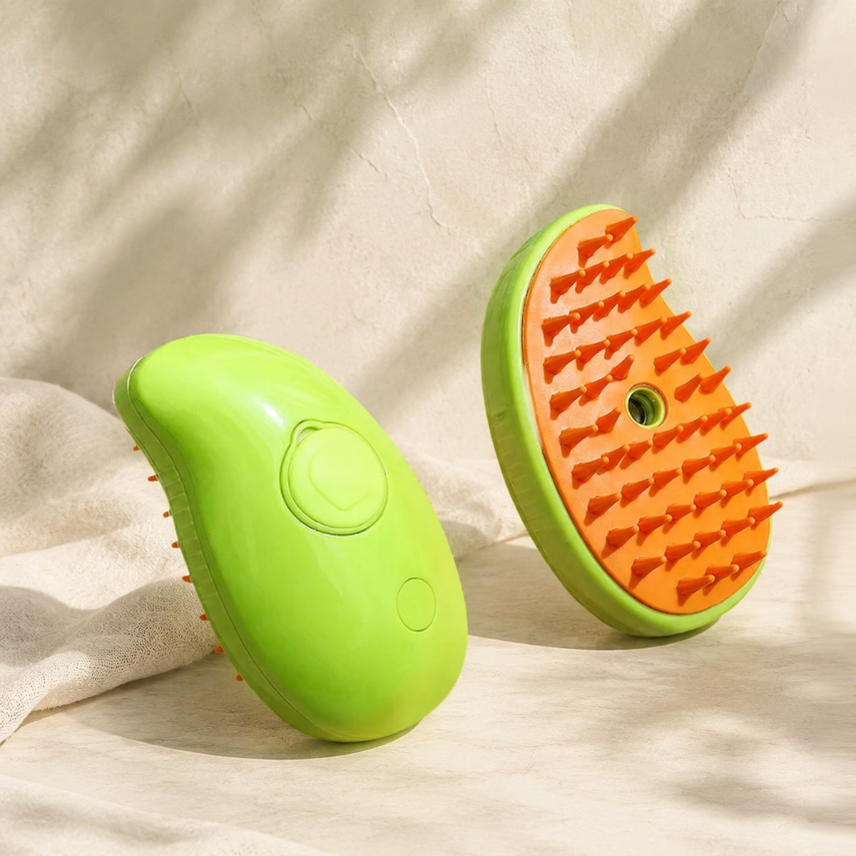 Brosse vapeur 3-en-1 pour chat et chien, massage et bain