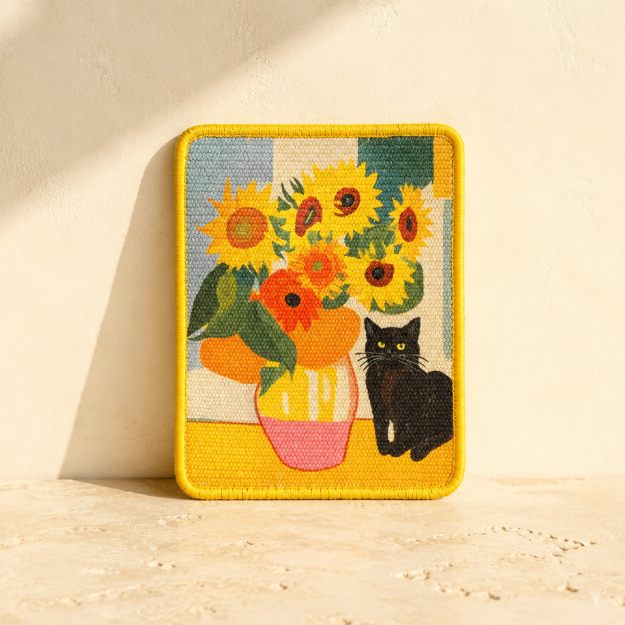 Griffoir mural en sisal naturel, gain de place