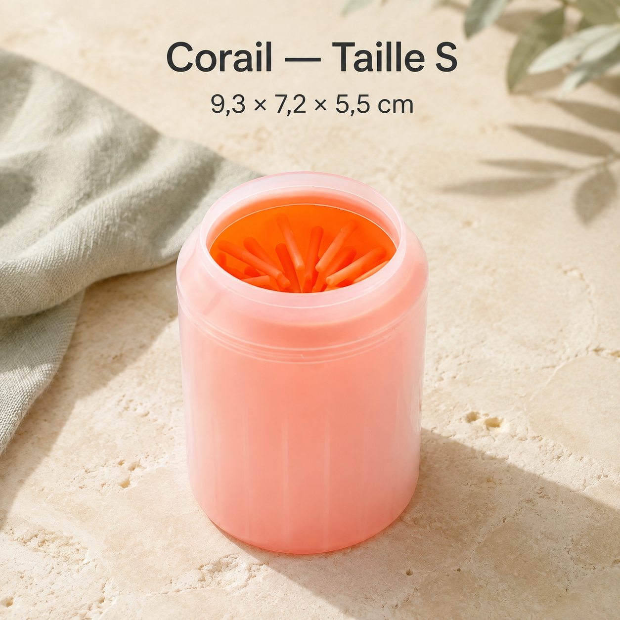 Gobelet nettoyeur de pattes en silicone pour chien et chat