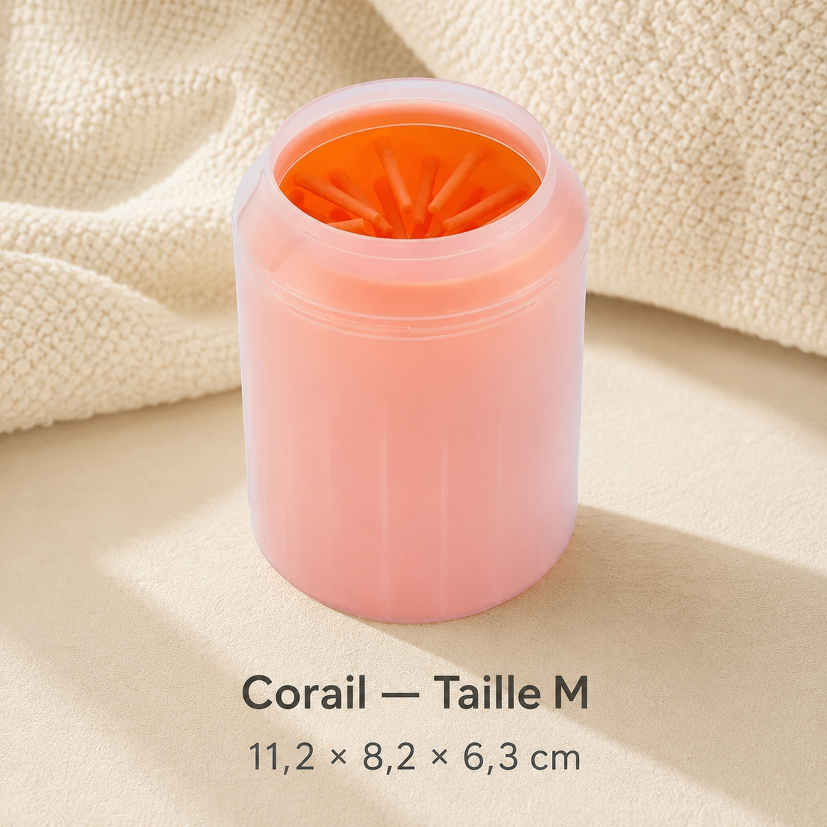 Gobelet nettoyeur de pattes en silicone pour chien et chat