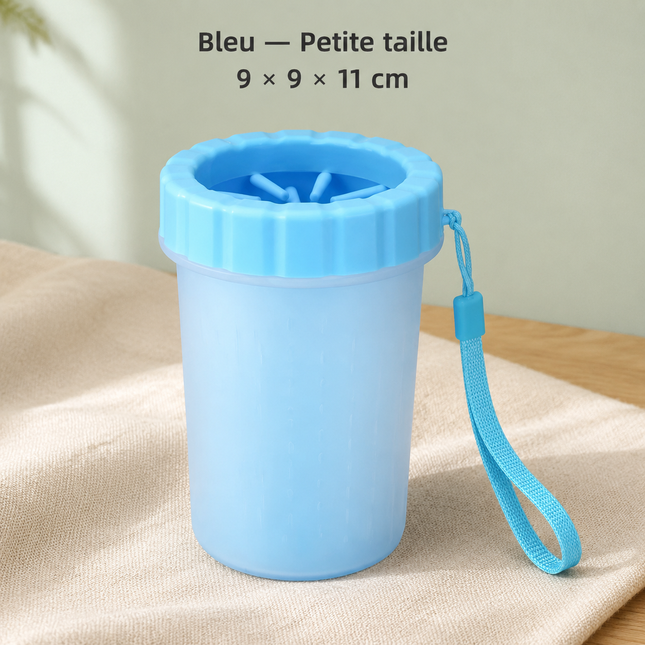 Gobelet nettoyeur de pattes en silicone pour chien et chat