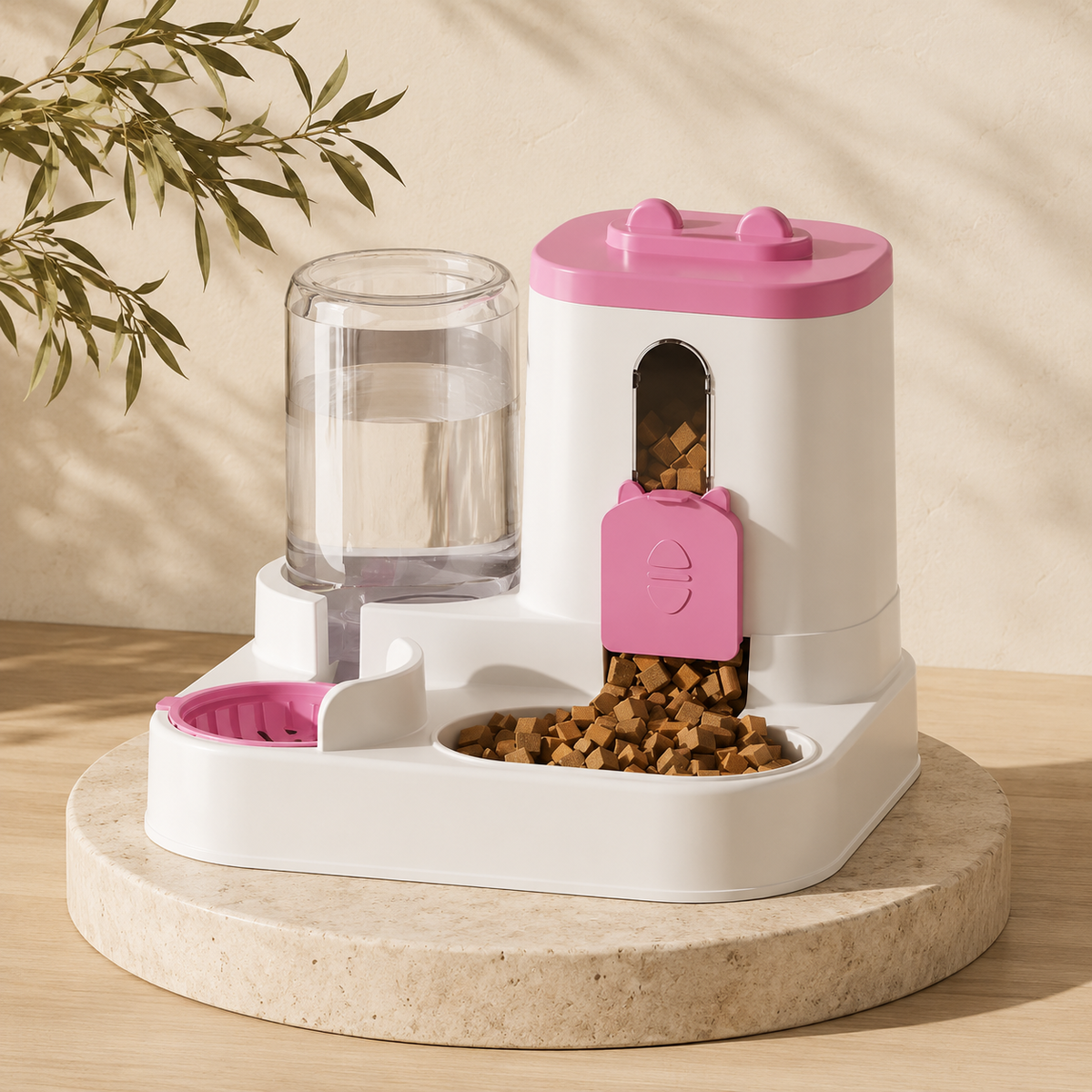 Distributeur automatique de nourriture avec fontaine à eau