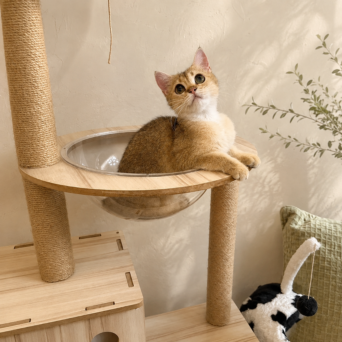 Poteau de rechange en sisal naturel pour arbre à chat (M8)